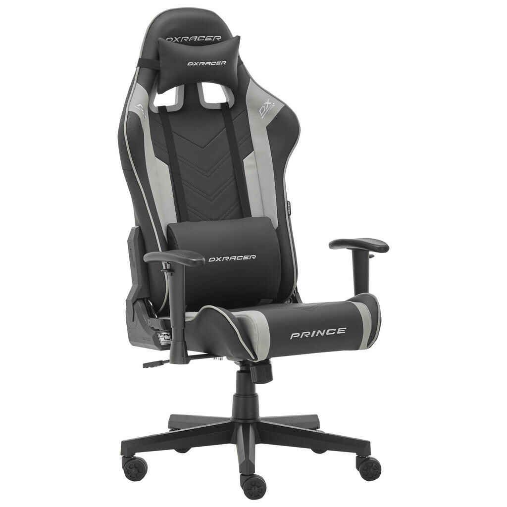 Dxracer HERNÁ STOLIČKA, kožený vzhľad, sivá, čierna