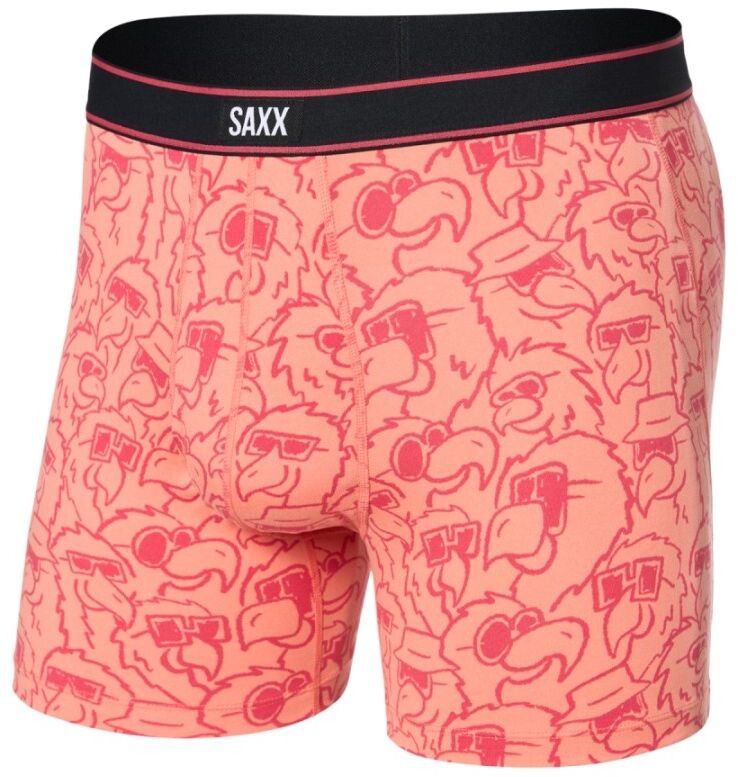 Saxx DAYTRIPPER BOXER BRIEF FLY parrot party-fusion coral Veľkosť: L