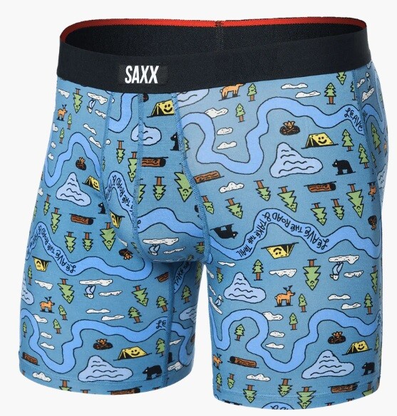 Saxx VIBE XTRA BOXER BRIEF FLY take the trail-slate Veľkosť: XL