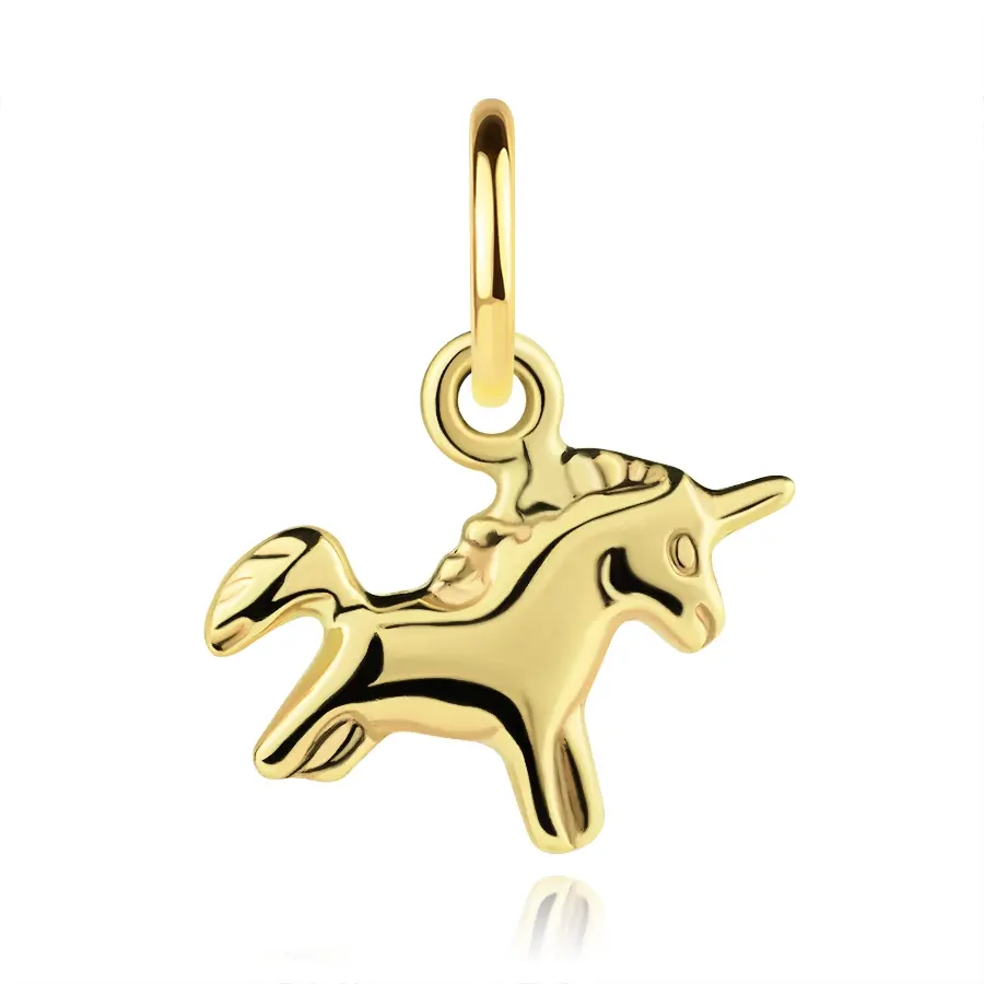 Zlatý prívesok 9K s motívom jednorožca