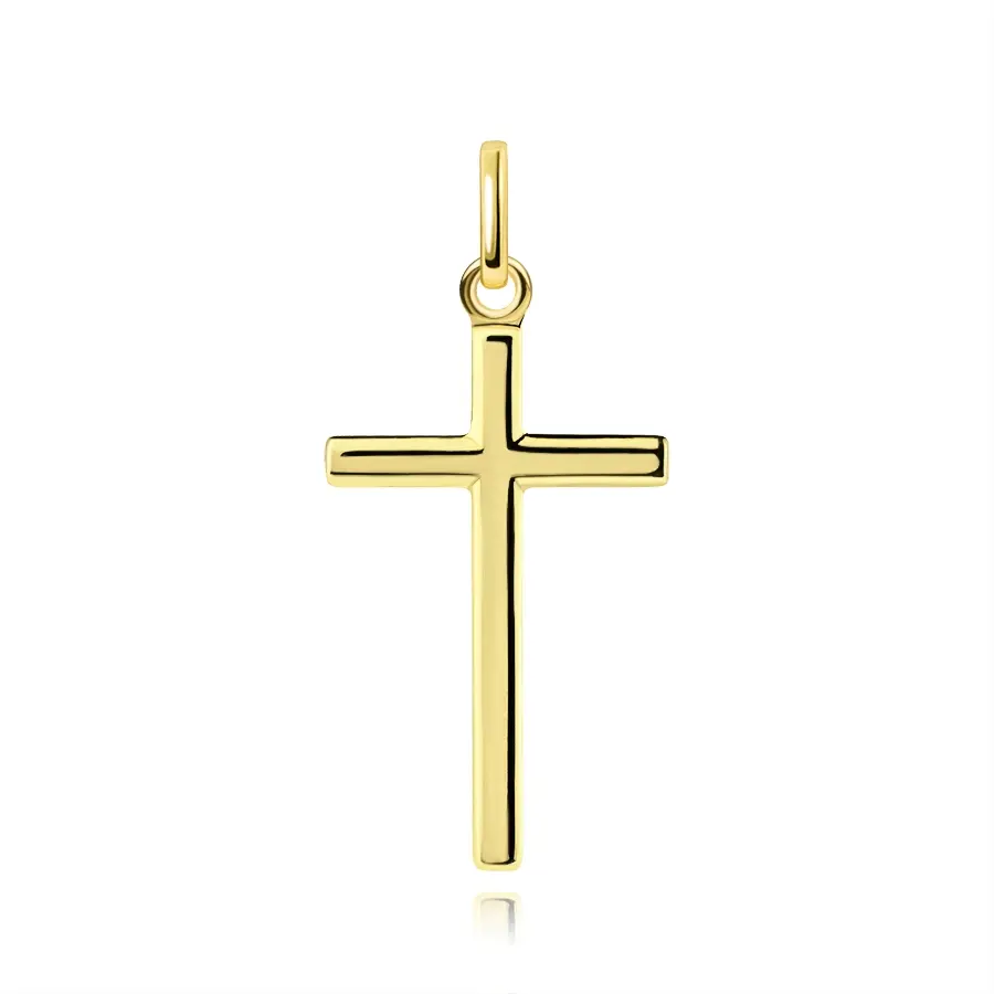 Zlatý prívesok 9K plochý latinský kríž