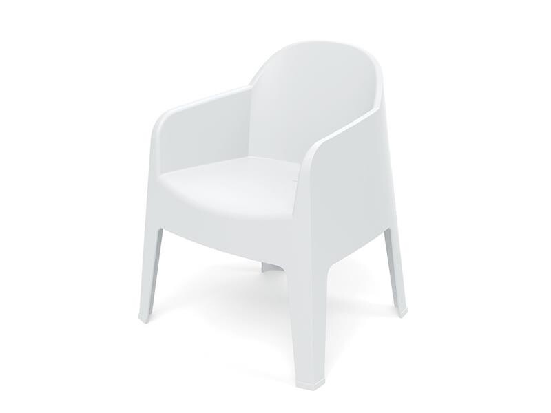 Stolička záhradná MILANE 680x600x805mm - biela