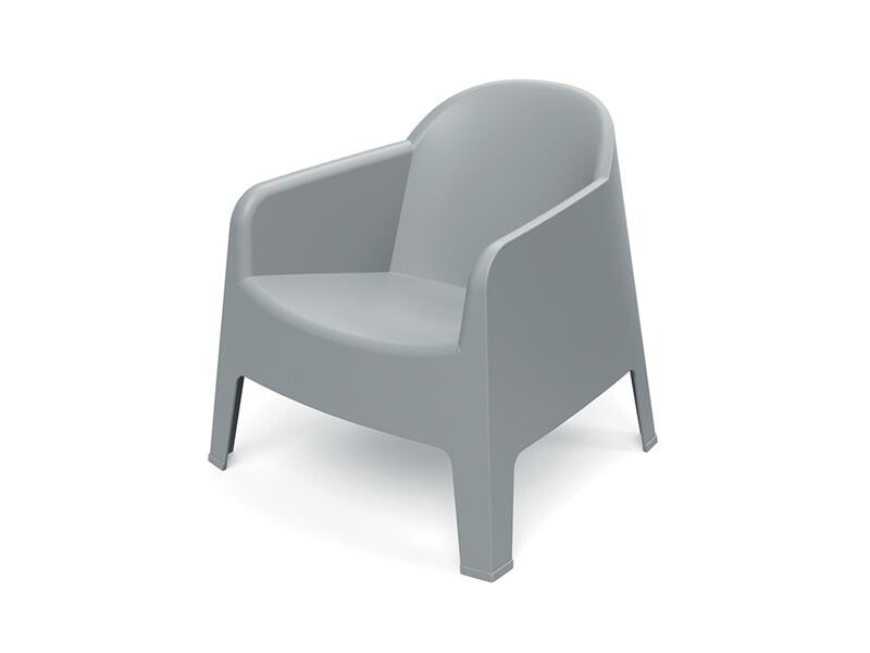 Kreslo záhradné MILANE 745x730x735mm - šedá