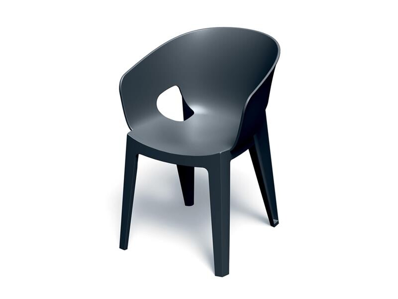 Stolička záhradná PREMO 560x590x810mm - uhoľná