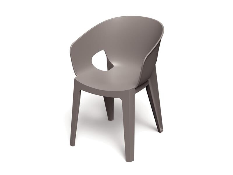 Stolička záhradná PREMO 560x590x810mm - zemito hnedá