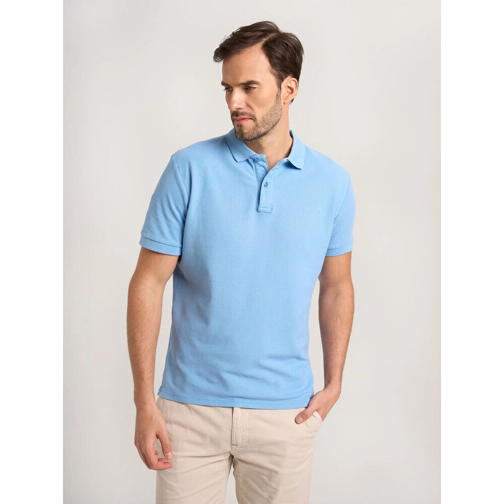 Pánske bavlnené polo tričko svetlofialové 18181