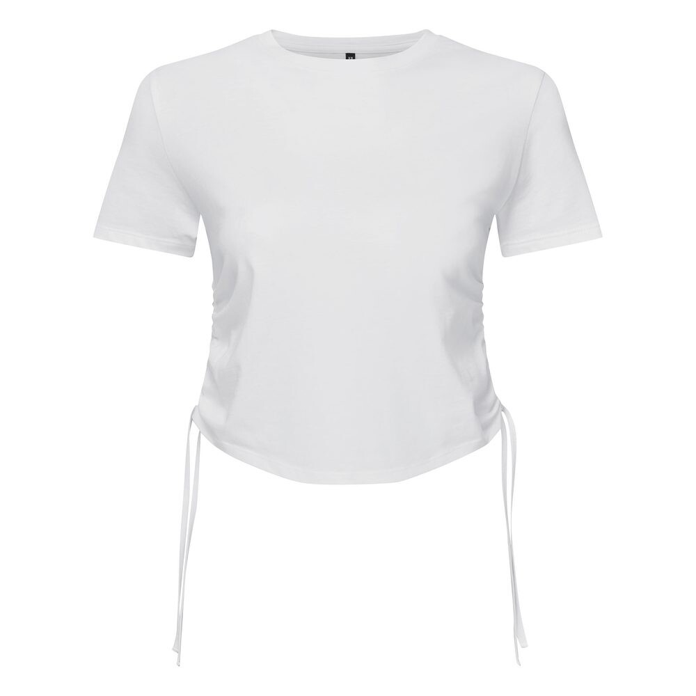 TriDri® Dámsky riasený crop top - Biela | L