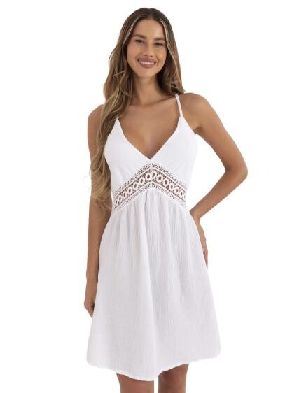 Mušelínové šaty s odhalenými zády biele