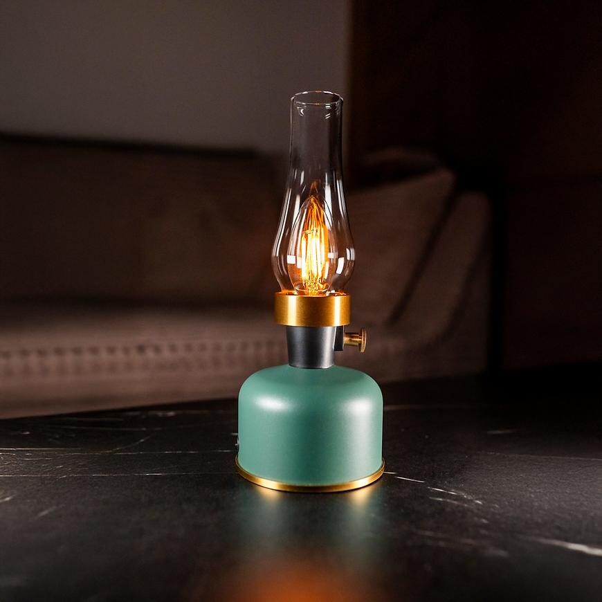 Stolová lampa OLIA USB IP44 green