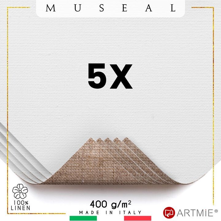 Vzorky maliarskeho plátna ARTMIE MUSEAL - 5 ks | rôzne rozmery