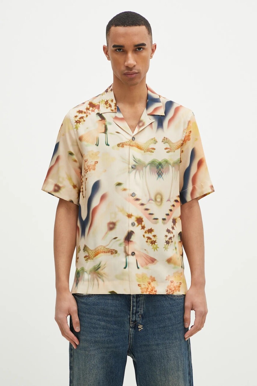 Košeľa Paul Smith pánska, hnedá farba, regular, M1R-905U-P02576