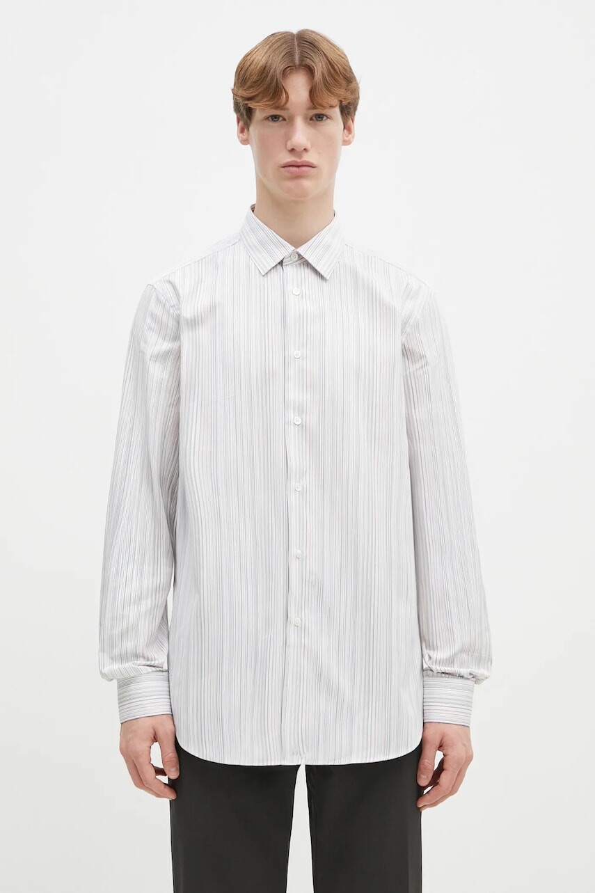 Bavlnená košeľa Paul Smith pánska, biela farba, regular, s klasickým golierom, M1R-800P-P00811