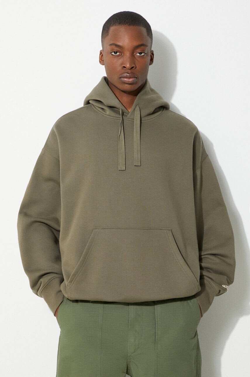 Mikina Vans Premium Standards Surplus Po Hoodie LX pánska, zelená farba, s kapucňou, jednofarebná, VN000GVQCHZ1