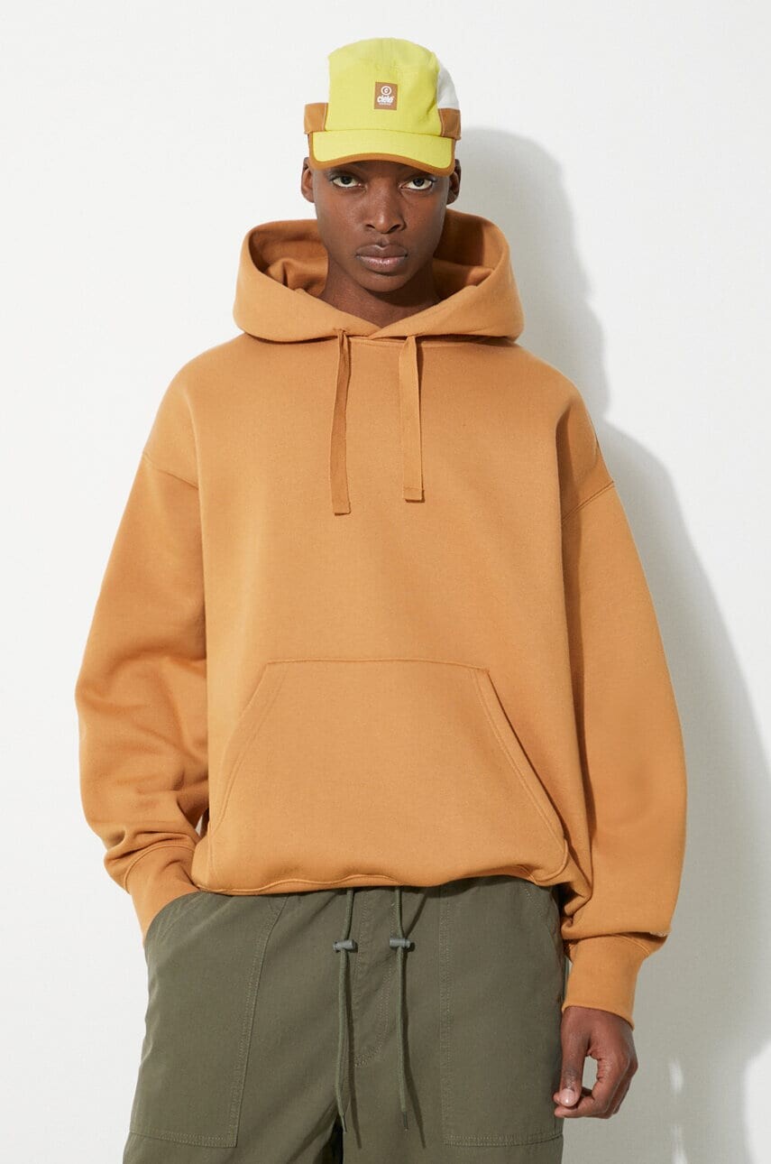 Mikina Vans Premium Standards Surplus Po Hoodie LX pánska, hnedá farba, s kapucňou, jednofarebná, VN000GVQ1OU1