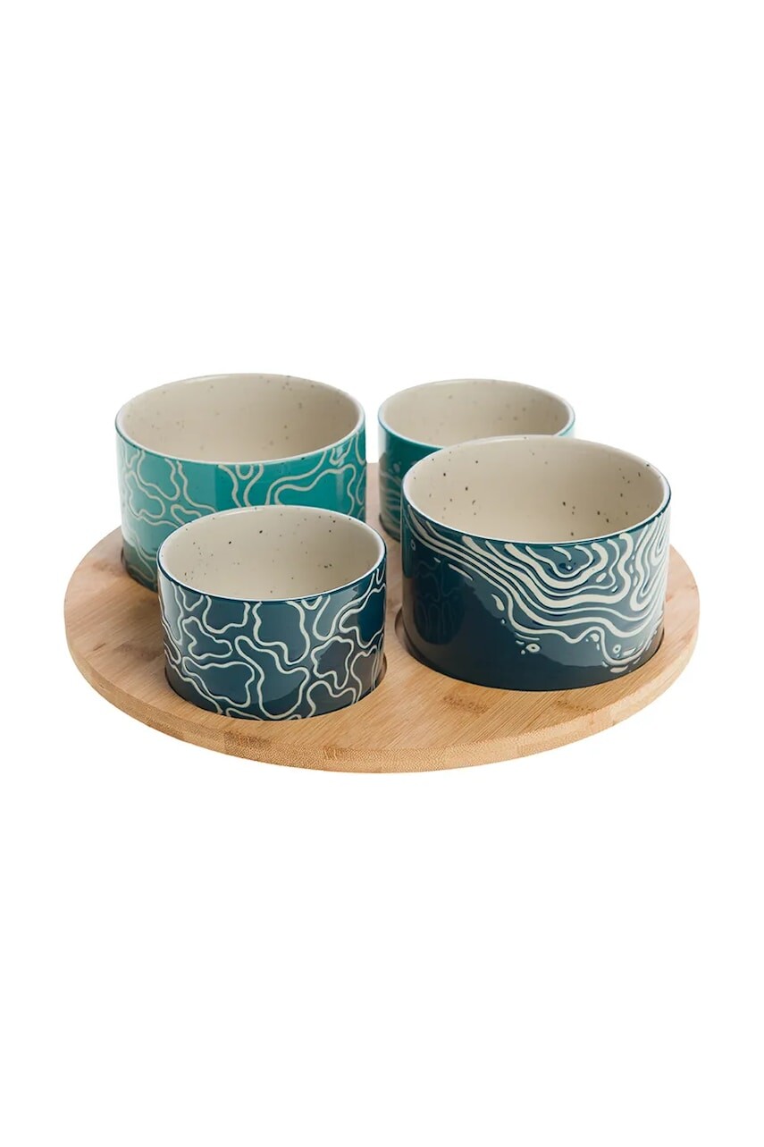 Sada servírovacích misiek s podšálkou home & lifestyle 12 x 30 x 30 cm 4-pak