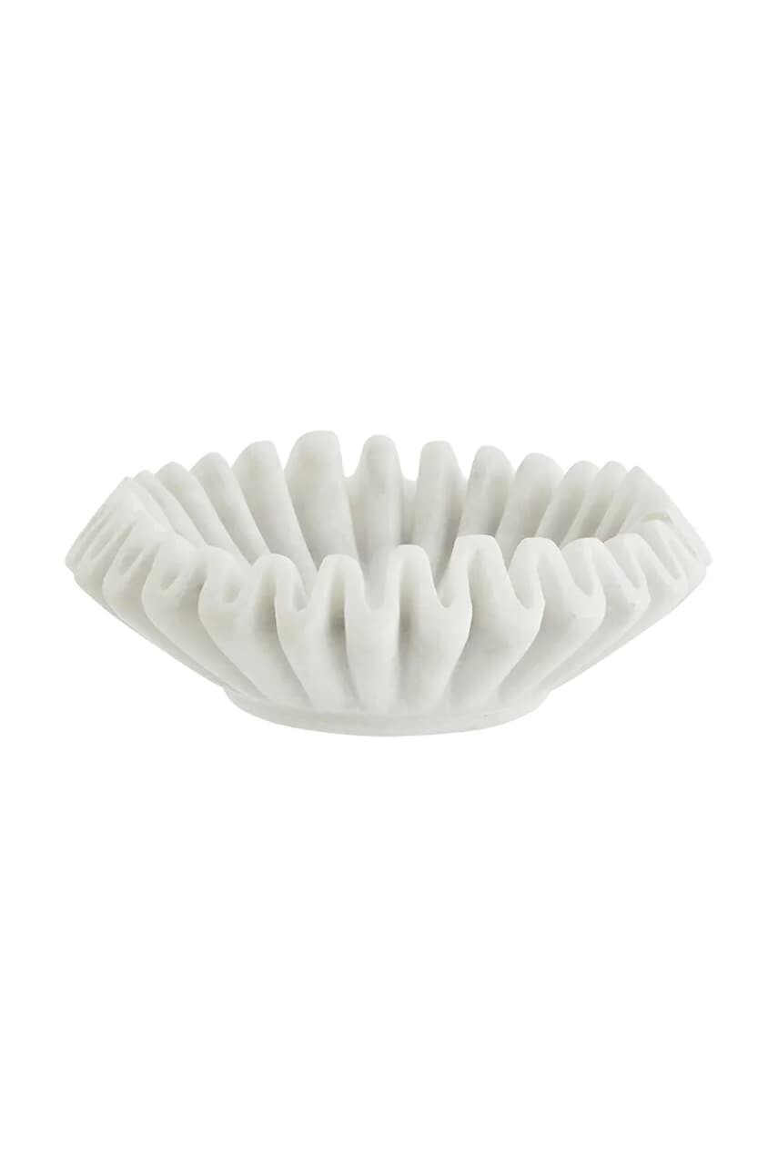Dekoračná miska Madam Stoltz 18 x 4,5 cm biela farba