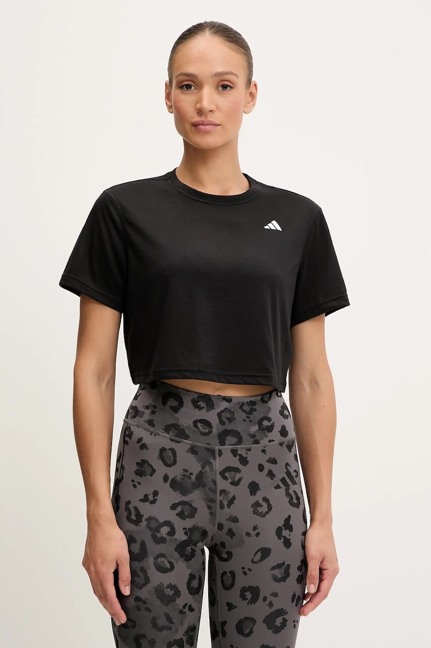 Tréningové tričko adidas Performance WORKOUT ESSENTIALS čierna farba, JC9555