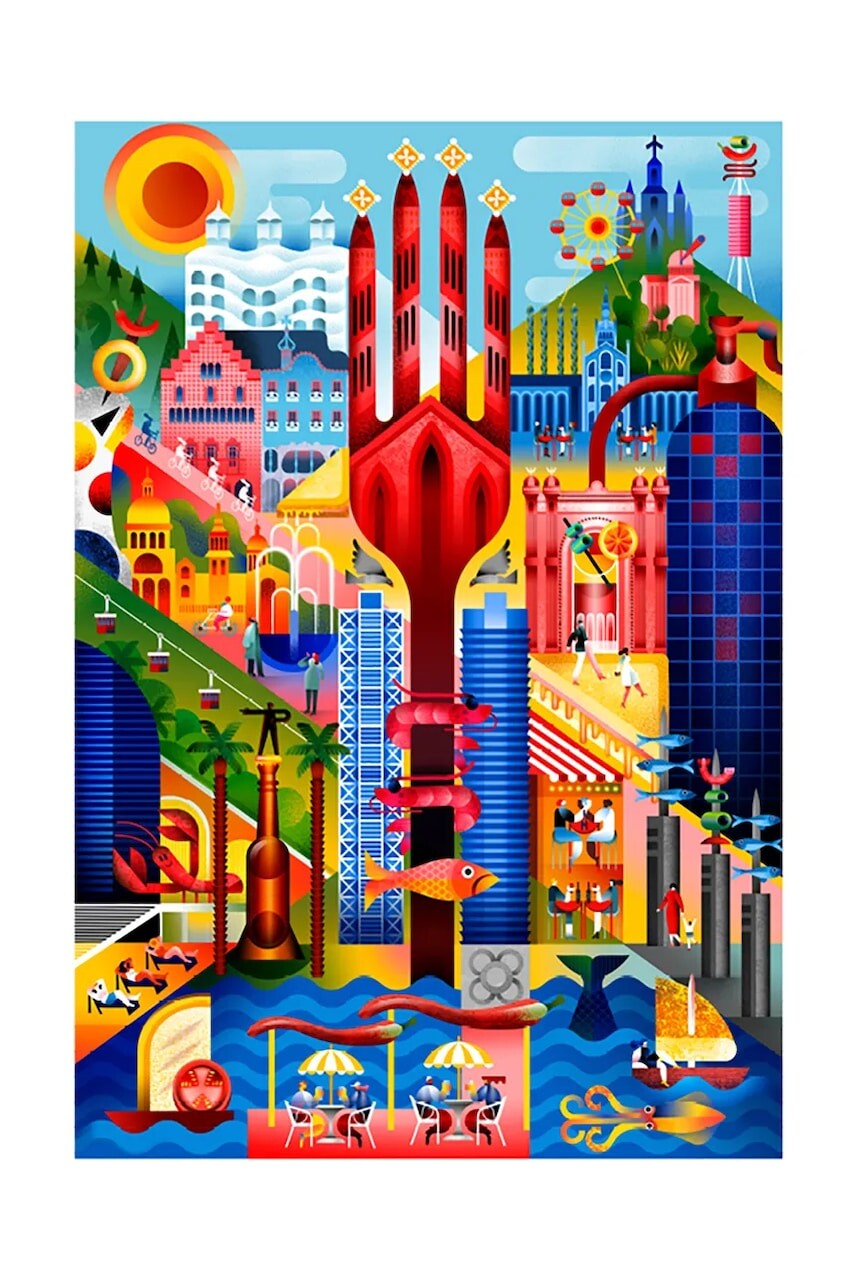 Puzzle Balvi Barcelona 1000 pcs viac farieb