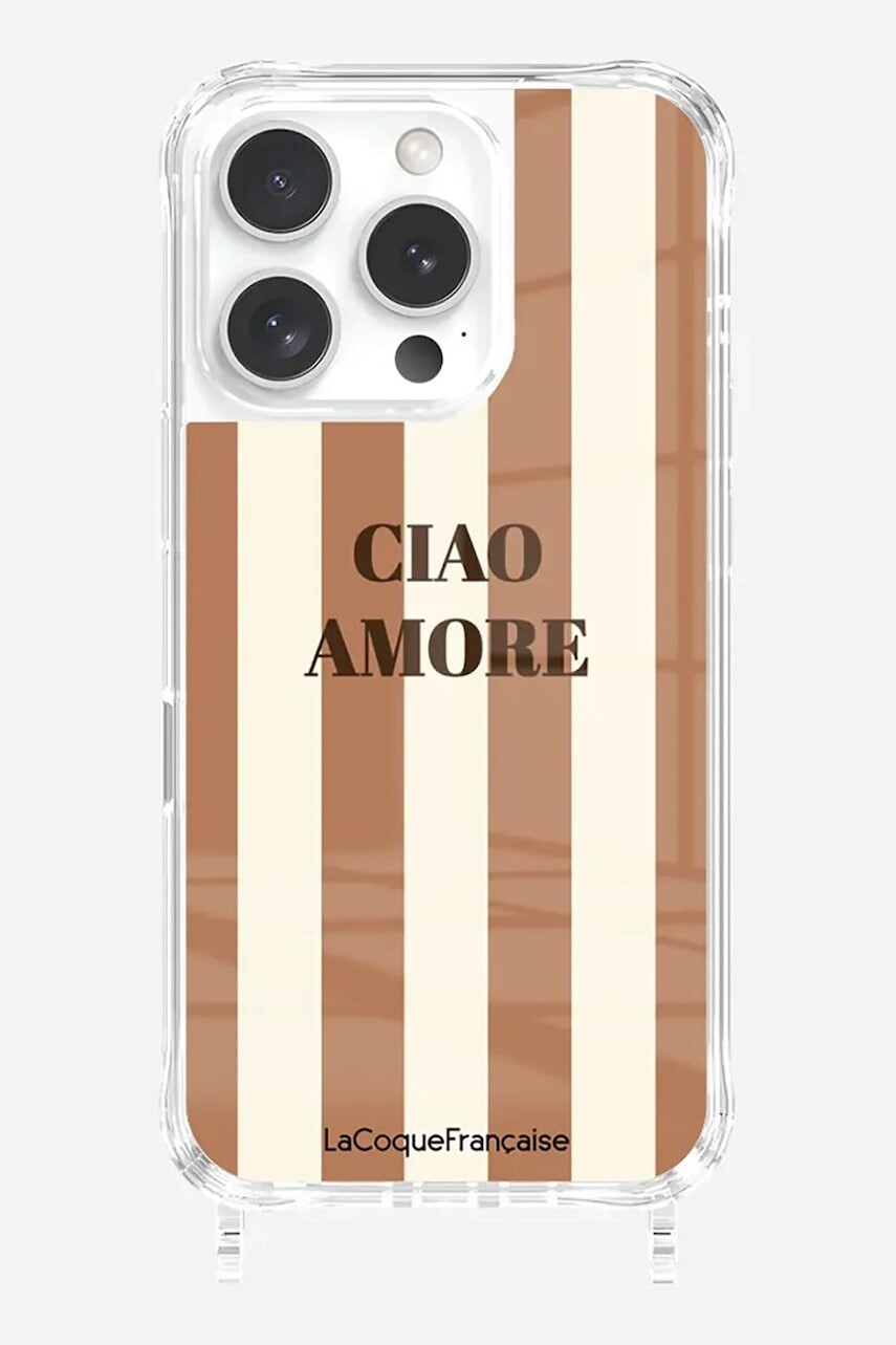Puzdro na mobil LaCoqueFrançaise iPhone 16 Plus hnedá farba