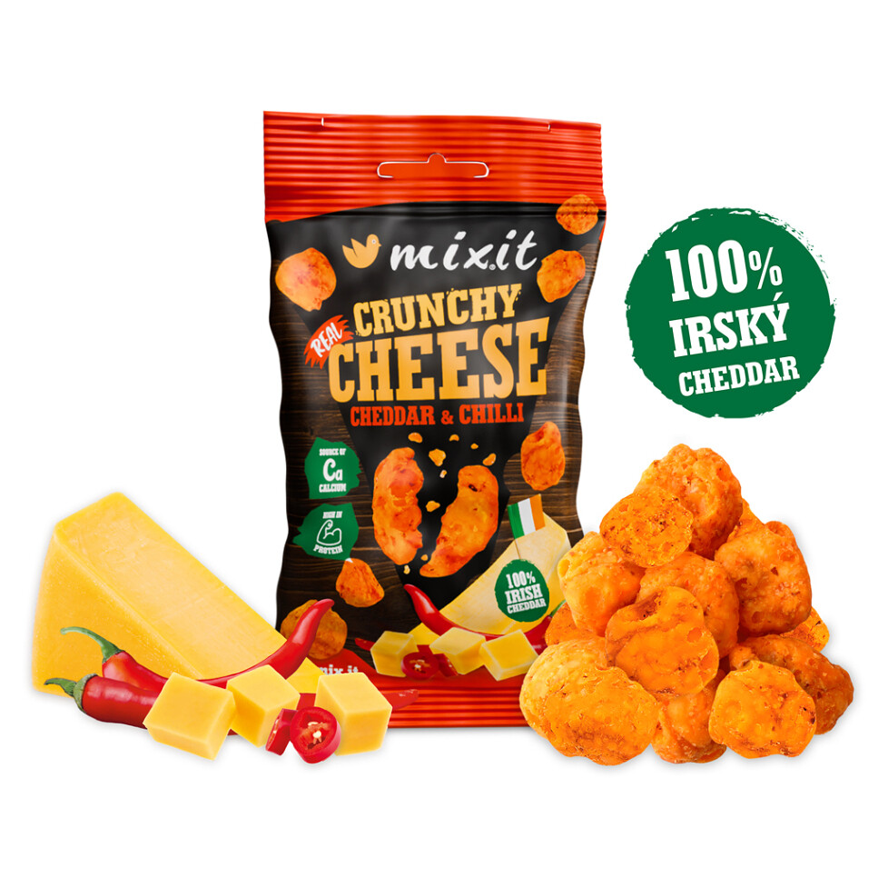 MIXIT Chrumkavý syr do vrecka írsky cheddar a chilli 20 g