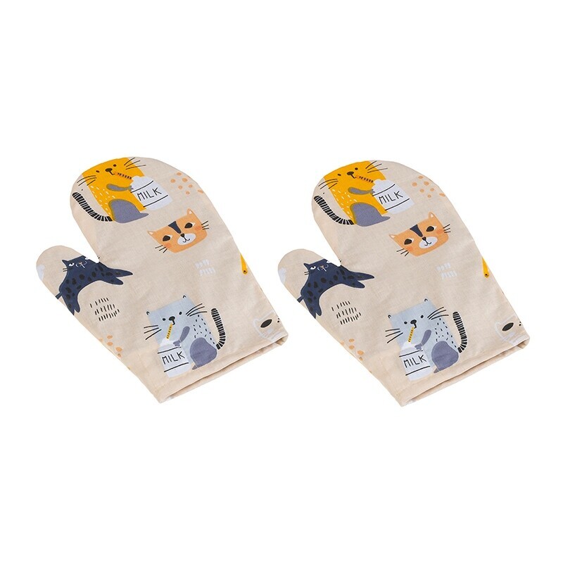 Bellatex Kuchynská chňapka Mačka béžová, 28 x 18 cm, 2 ks