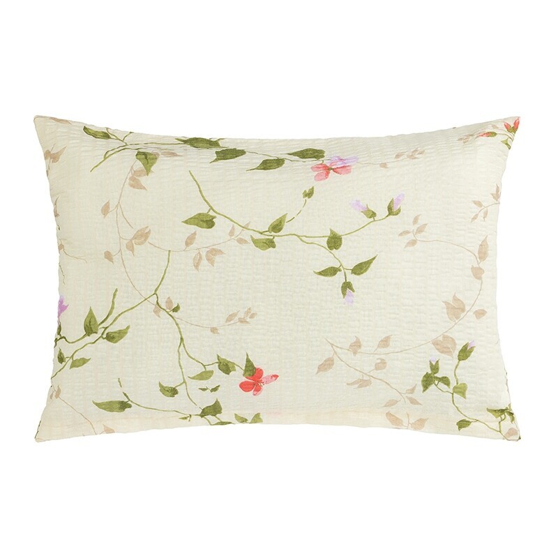 Bellatex Obliečka na vankúš Fialky krémová , 50 x70 cm