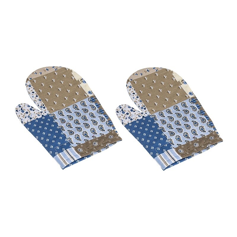 Bellatex Kuchynská chňapka Patchwork modrá, 28 x 18 cm, 2 ks