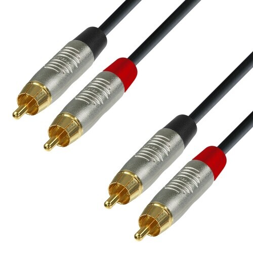 Adam Hall Cables K4 TCC 0060 - Audiokabel REAN 2 x Cinch male auf 2 x Cinch male