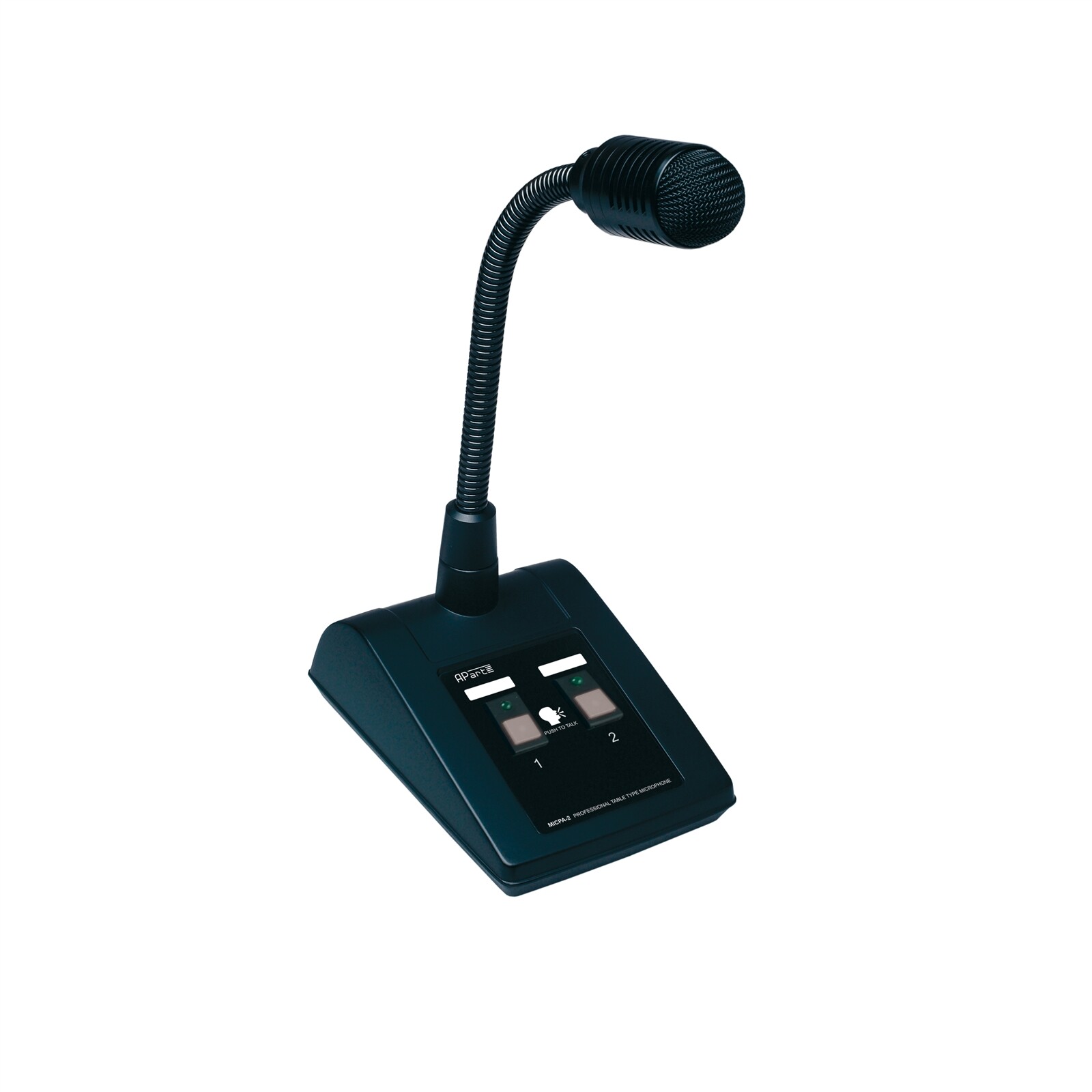 Apart 2-Zone paging microphone with gooseneck for use with CONCEPT1, MA247 and M