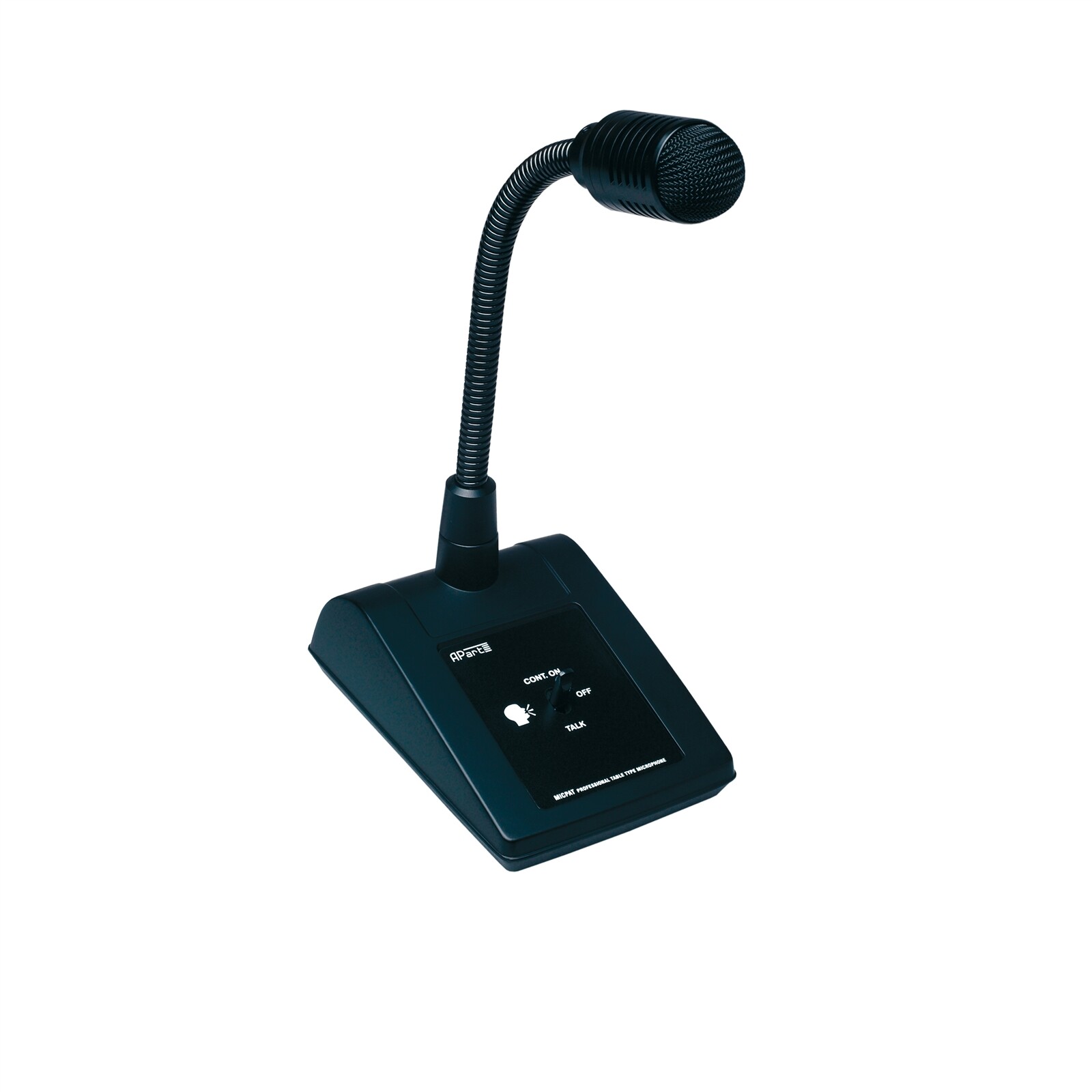 Apart All call dynamic paging microphone with gooseneck & priority switch, DIN5