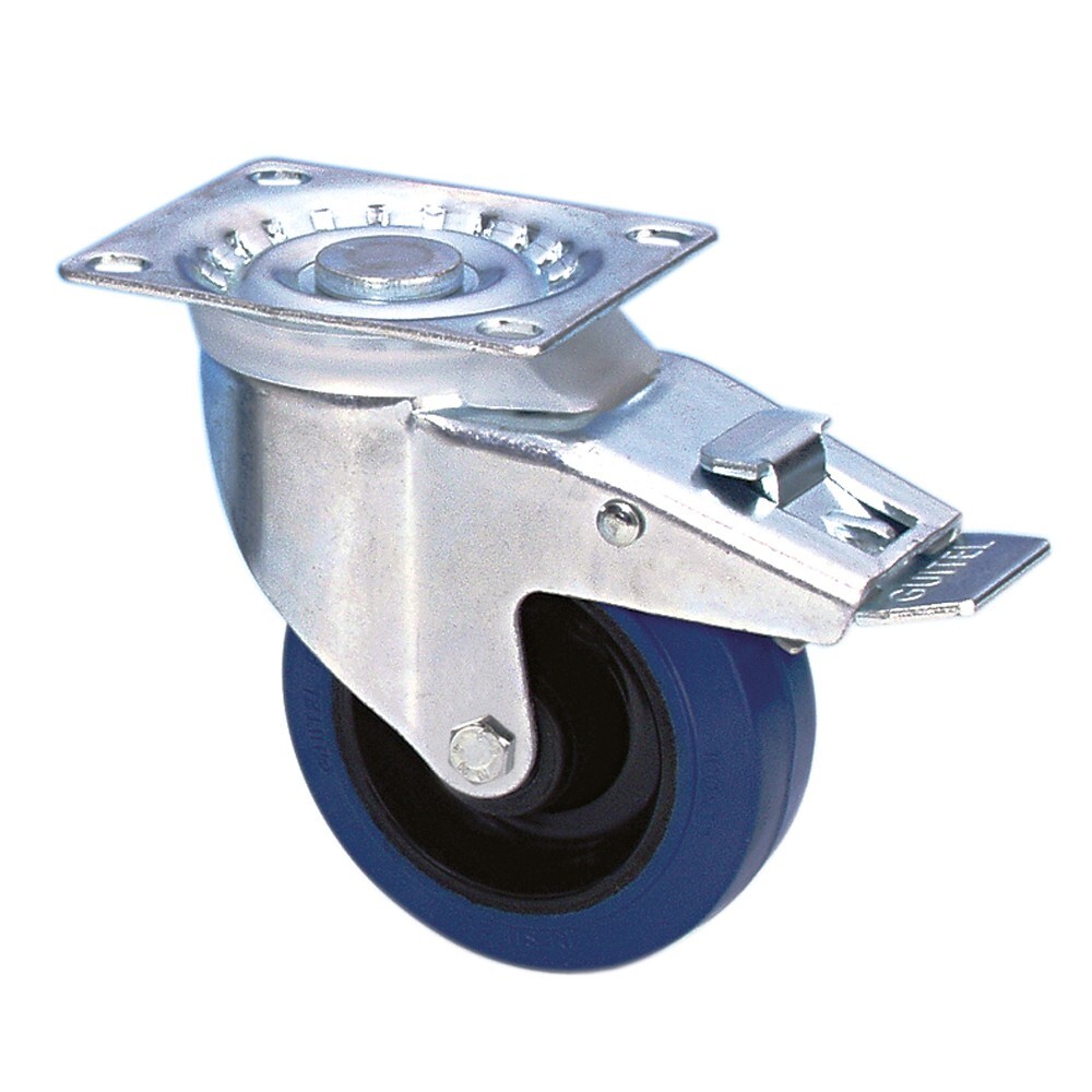 Adam Hall Guitel 100 mm with blue Wheel and Brake