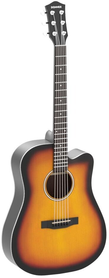 DONNER DAG-1CS Acoustic Guitar Cutaway Sunburst