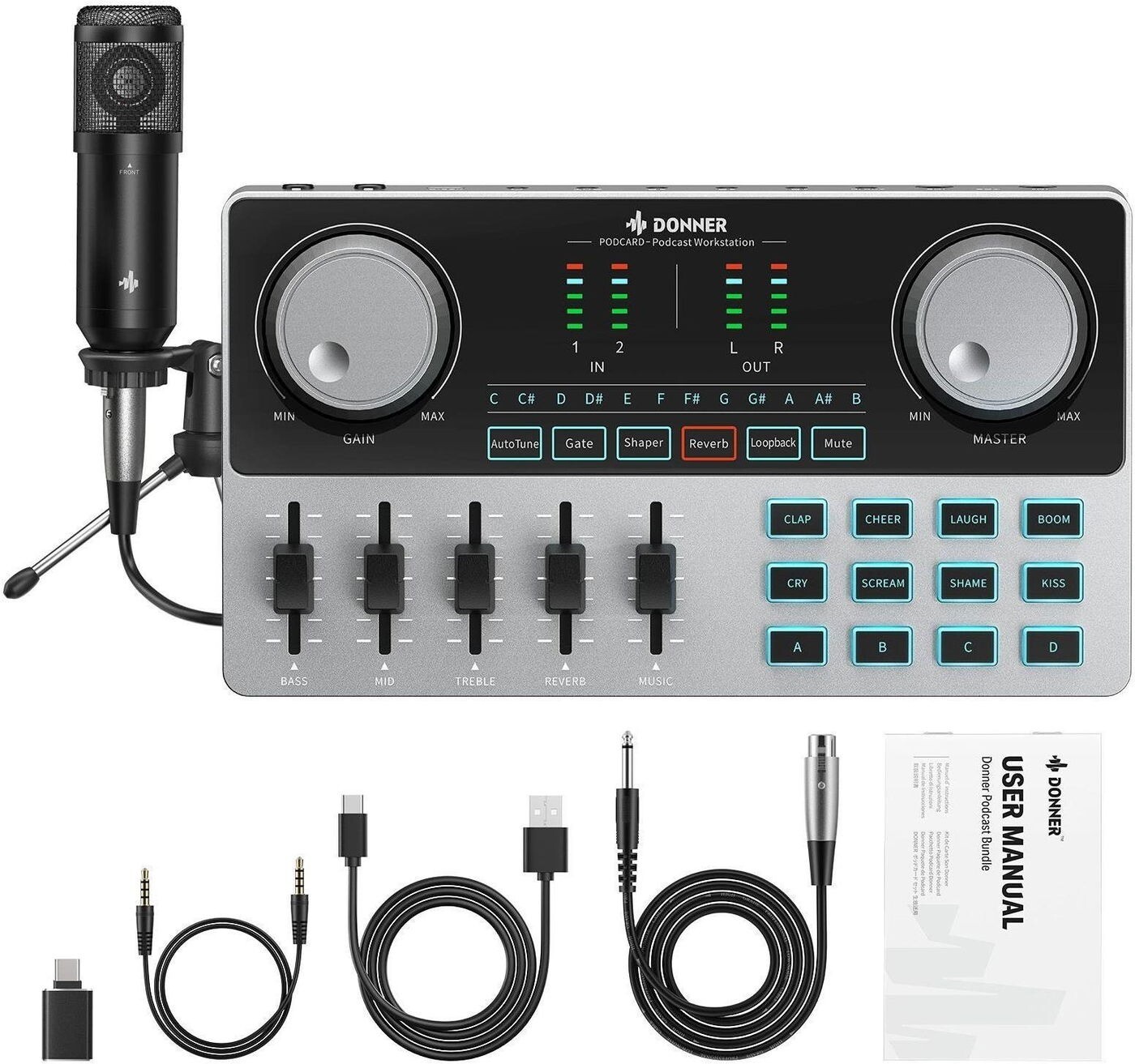 DONNER Podcard All-in-One Podcast Equipment Bundle