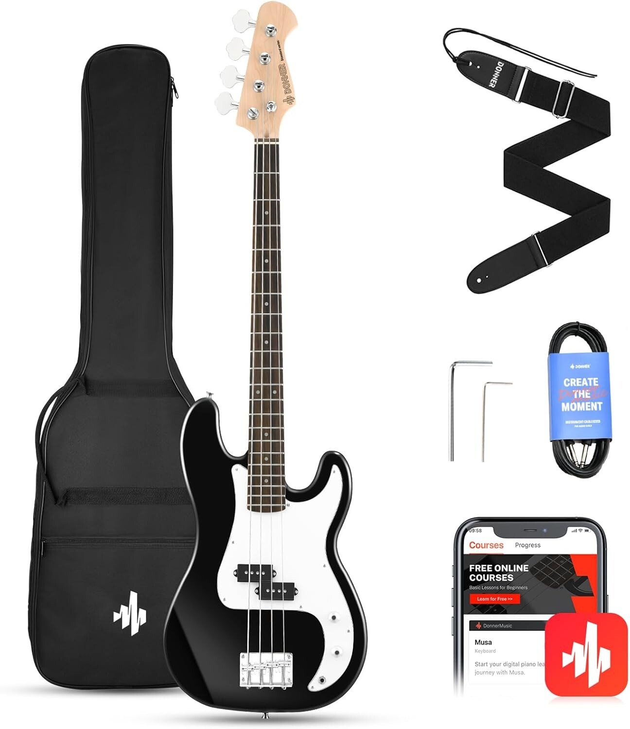 DONNER DPB-510 Electric Bass Guitar