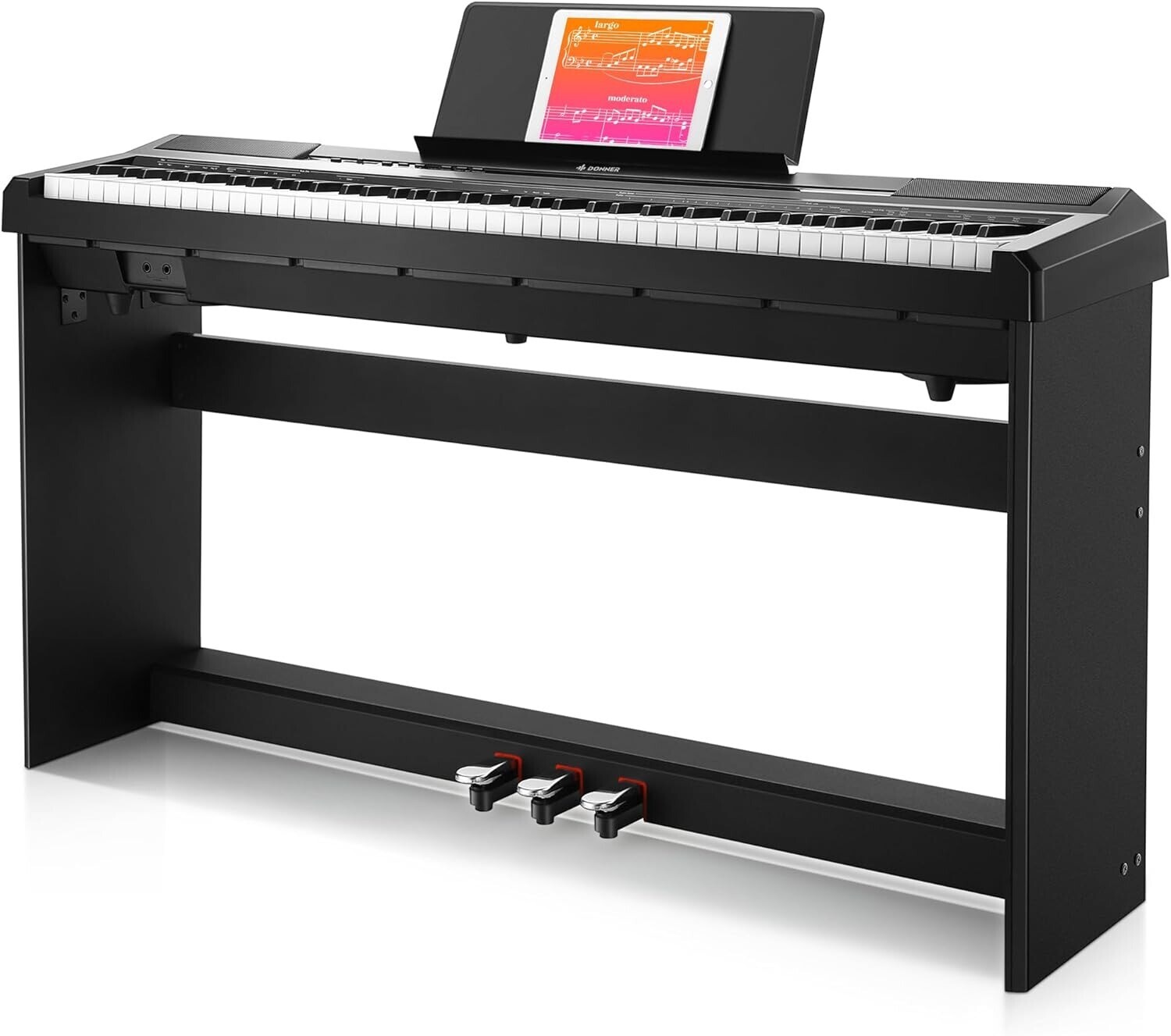 DONNER DEP-10 88 Keys Semi-Weighted Piano with Furniture Stand