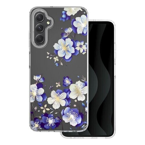 Puzdro IMD Samsung Galaxy A05s, vzor kvety 1 - transparentné