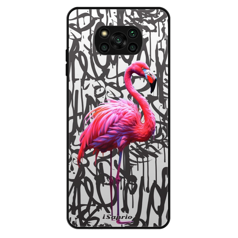 Lesklé puzdro Exclusive iSaprio - Flamingo Graffiti - Xiaomi Poco X3 Pro / X3 NFC