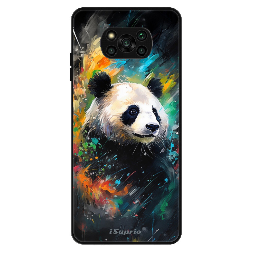 Lesklé puzdro Exclusive iSaprio - Abstract Panda - Xiaomi Poco X3 Pro / X3 NFC