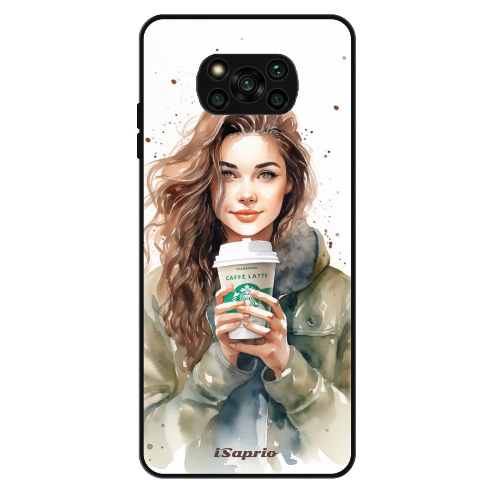 Lesklé puzdro Exclusive iSaprio - Girl With Latte - Xiaomi Poco X3 Pro / X3 NFC