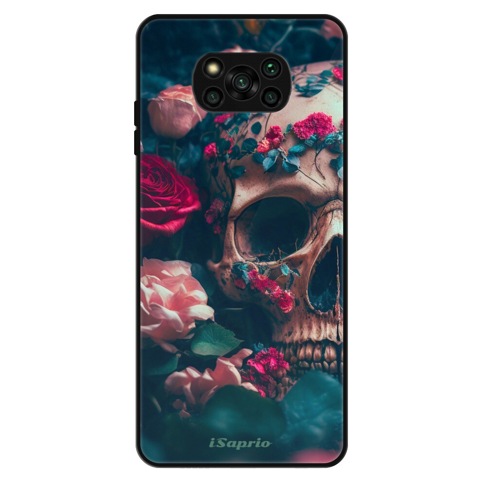 Lesklé puzdro Exclusive iSaprio - Skull in Roses - Xiaomi Poco X3 Pro / X3 NFC