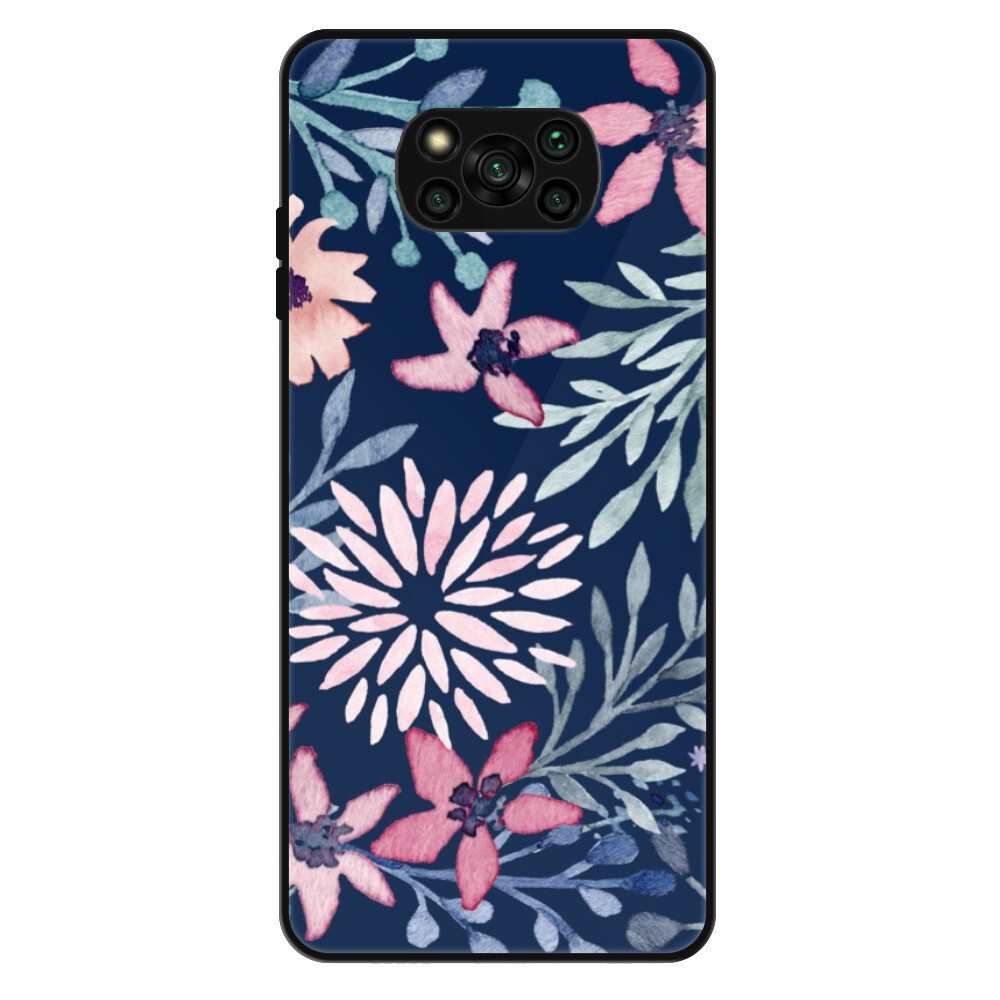 Lesklé puzdro Exclusive iSaprio - Leaves on Blue - Xiaomi Poco X3 Pro / X3 NFC