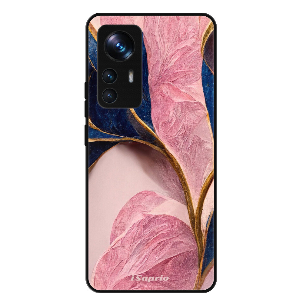 Lesklé puzdro Exclusive iSaprio - Pink Blue Leaves - Xiaomi 12T / 12T Pro