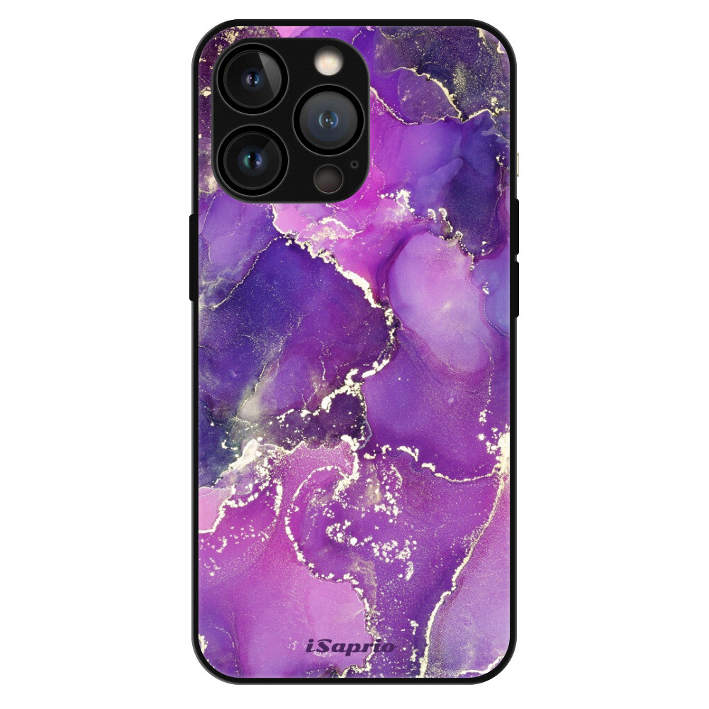 Lesklé puzdro MagSafe iSaprio - Purple Marble 10 - iPhone 13 Pro Max