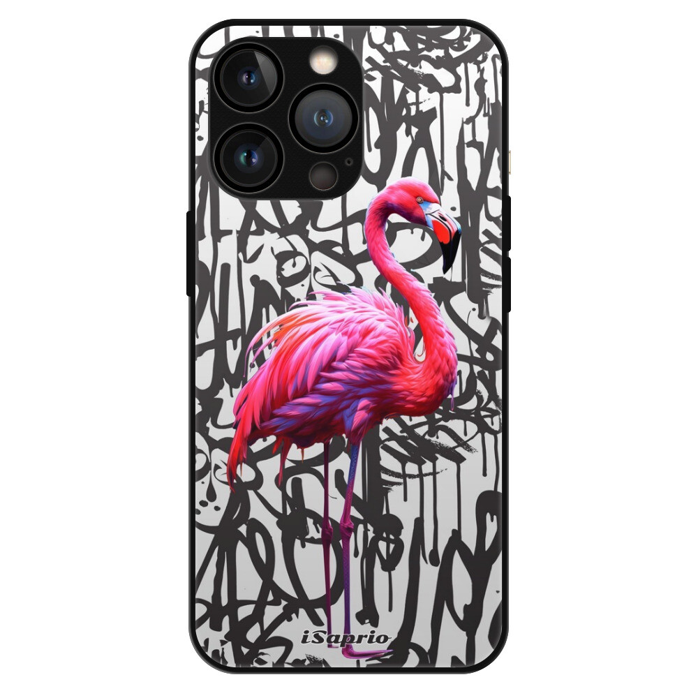 Lesklé puzdro MagSafe iSaprio - Flamingo Graffiti - iPhone 13 Pro Max