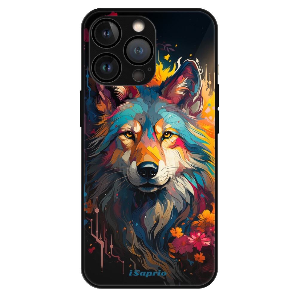 Lesklé puzdro MagSafe iSaprio - Mysterious Wolf - iPhone 13 Pro Max