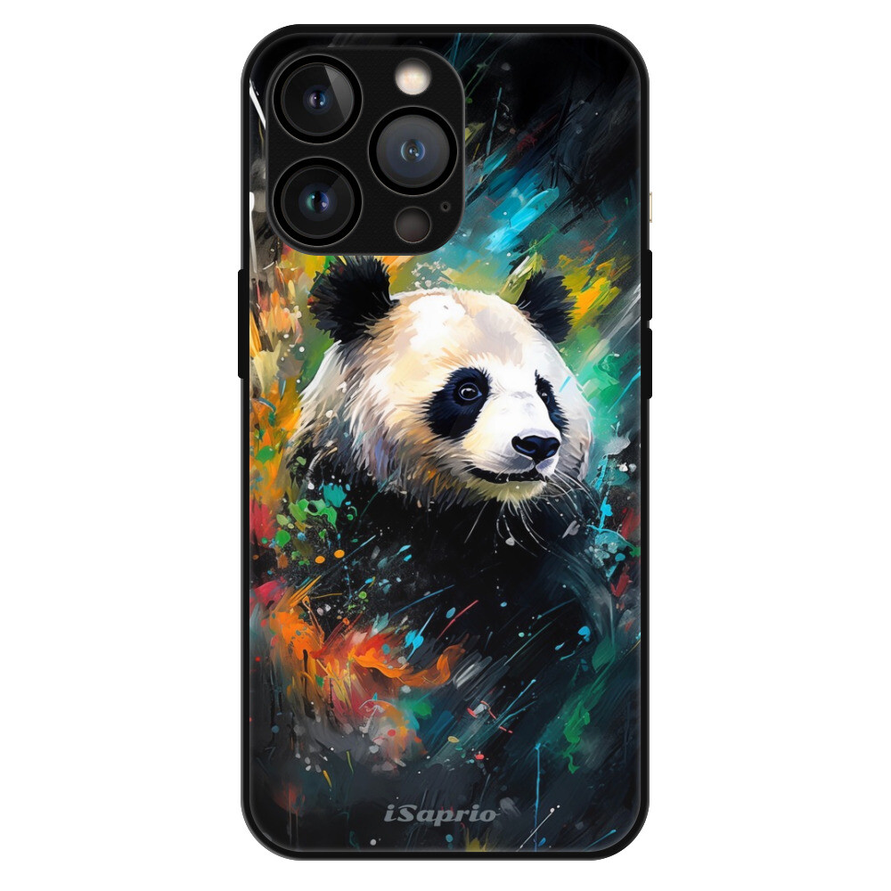 Lesklé puzdro MagSafe iSaprio - Abstract Panda - iPhone 13 Pro Max