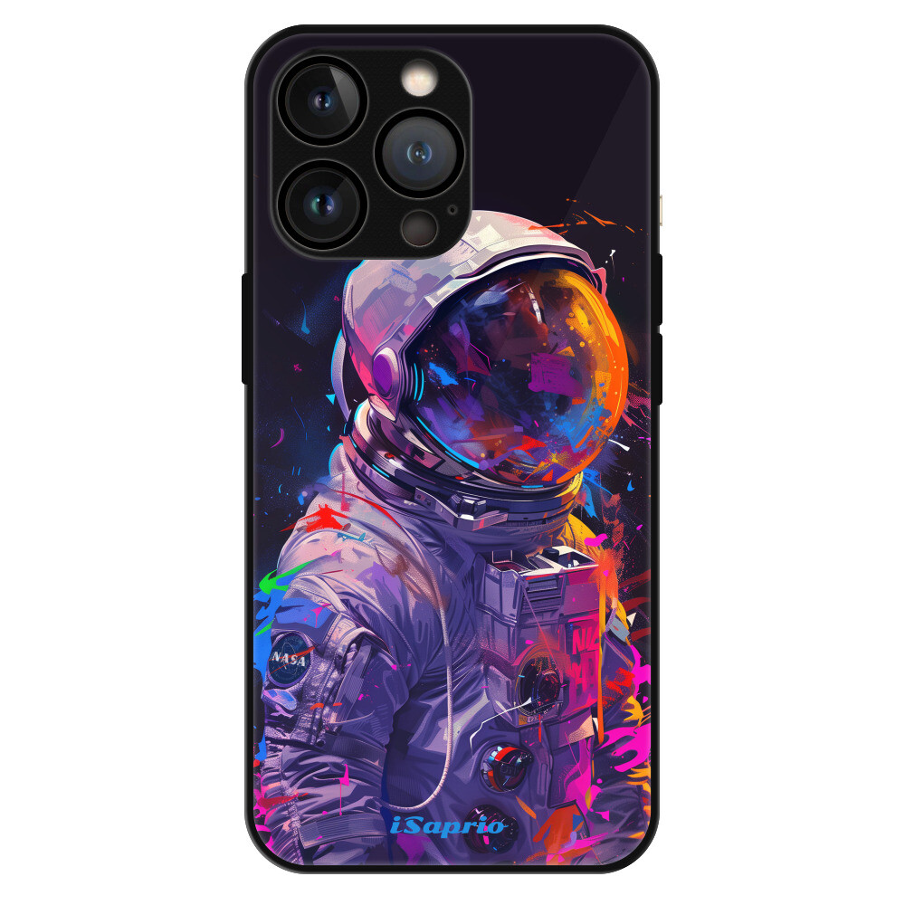 Lesklé puzdro MagSafe iSaprio - Neon Astronaut - iPhone 13 Pro Max