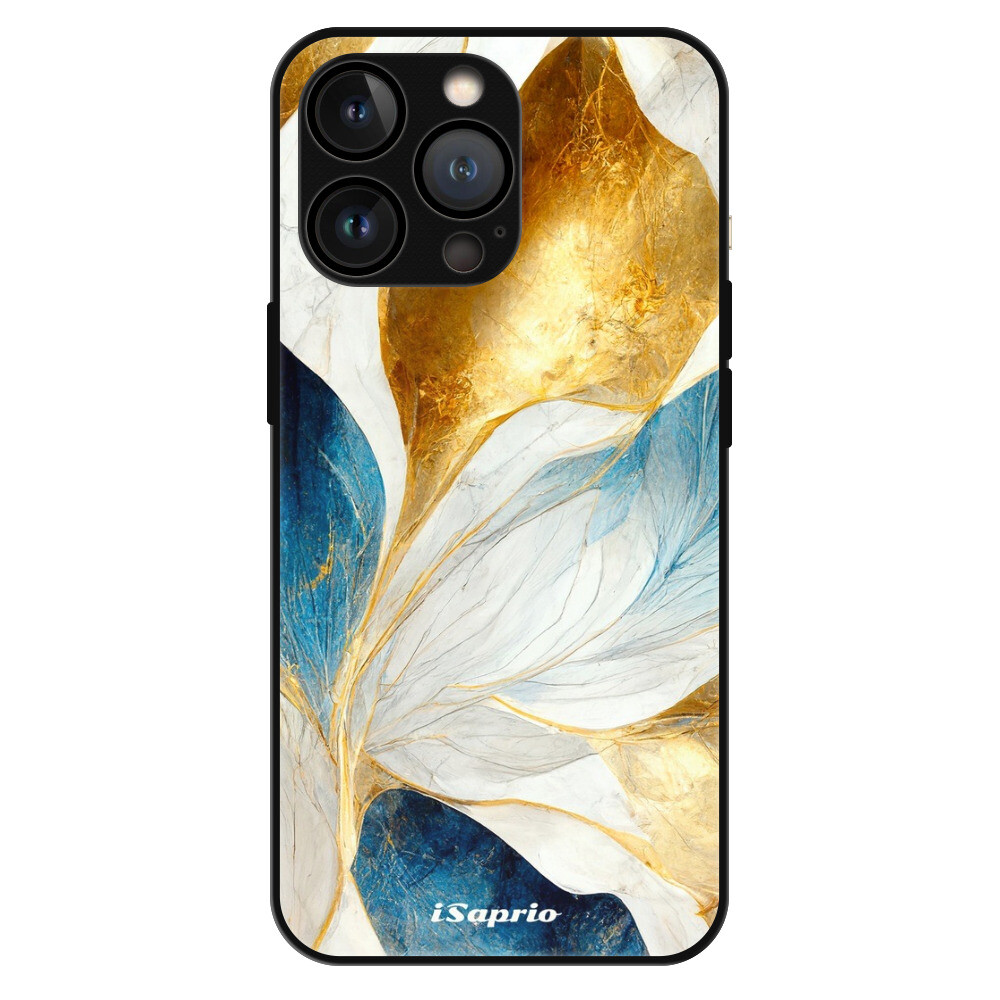 Lesklé puzdro MagSafe iSaprio - Blue Leaves - iPhone 13 Pro Max