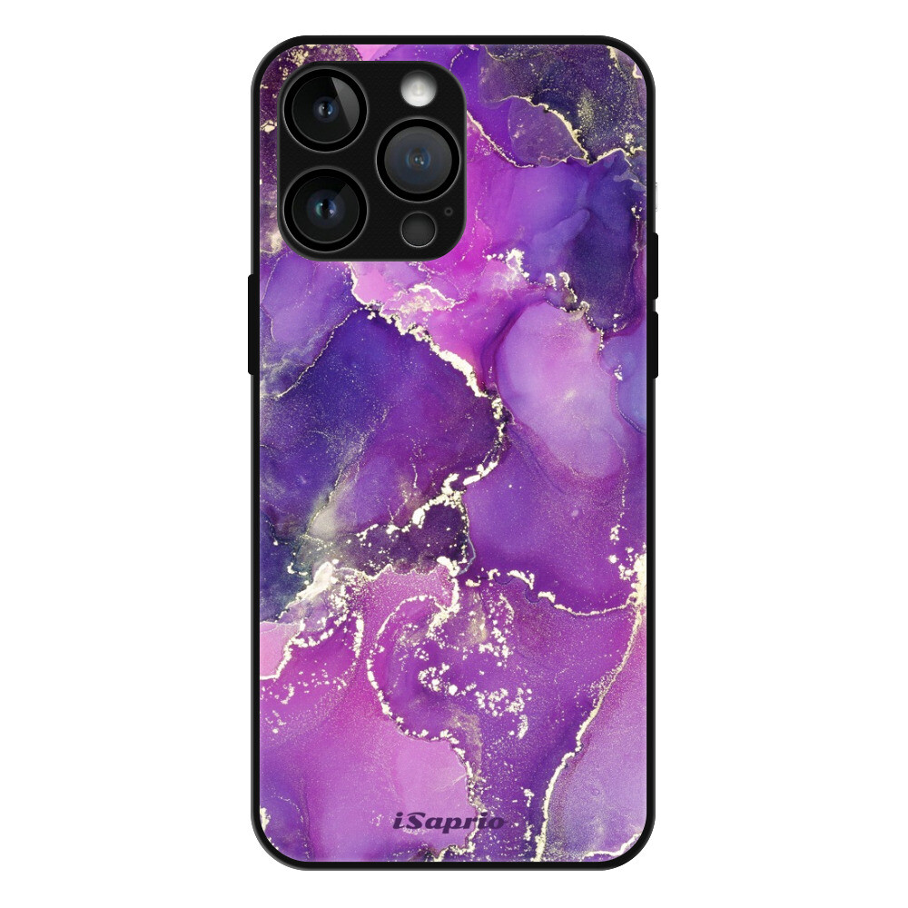 Lesklé puzdro MagSafe iSaprio - Purple Marble 10 - iPhone 14 Pro Max