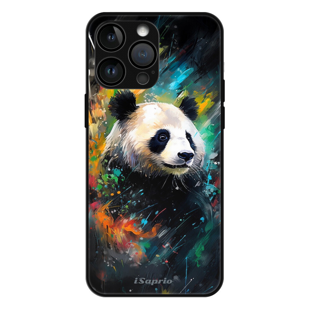 Lesklé puzdro MagSafe iSaprio - Abstract Panda - iPhone 14 Pro Max